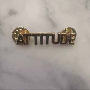 Gold Tone 'ATTITUDE' Pin